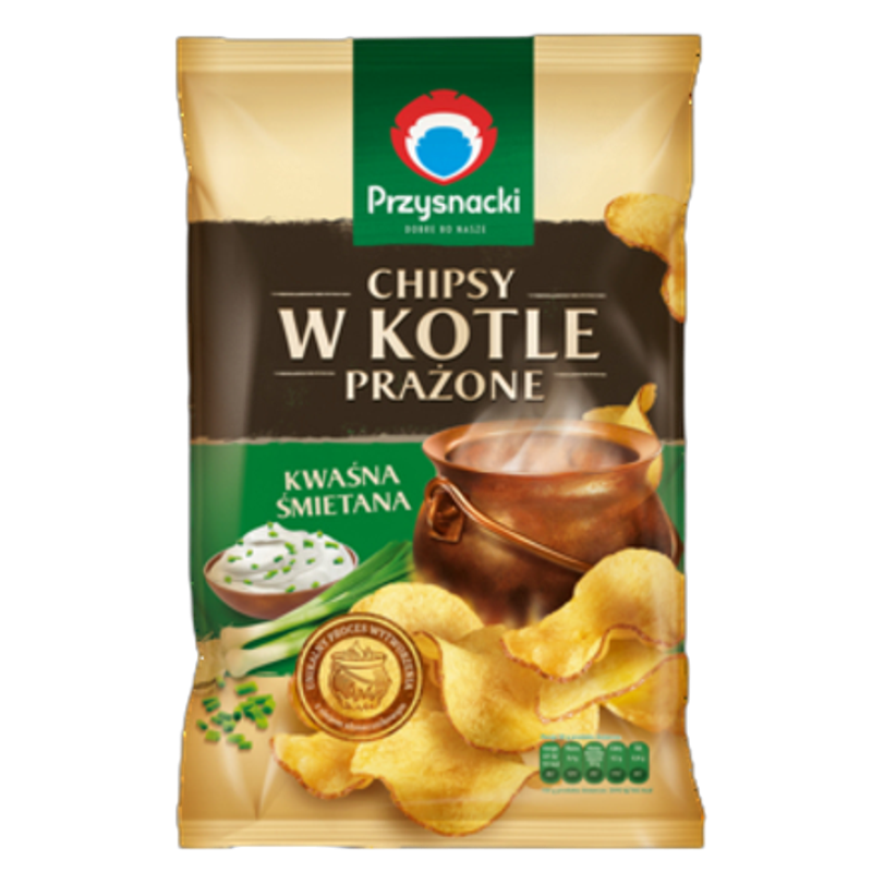 Przysnacki Chipsy w Kotle prażone kwaśna śmietana 125 g